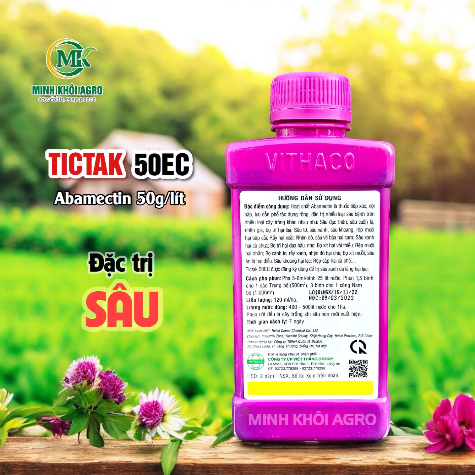 Thuốc trừ sâu Tictak 5.0EC - Chai 450ml
